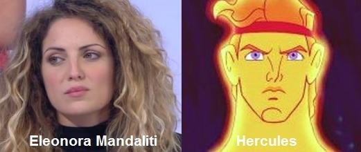 Somiglianza tra Eleonora Mandalini ed Hercules