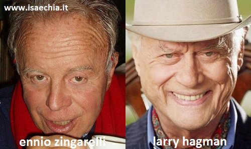 Somiglianza tra Ennio Zingarelli e Larry Hagman