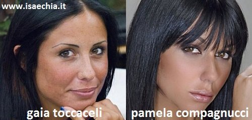 Somiglianza tra Gaia Toccaceli e Pamela Compagnucci