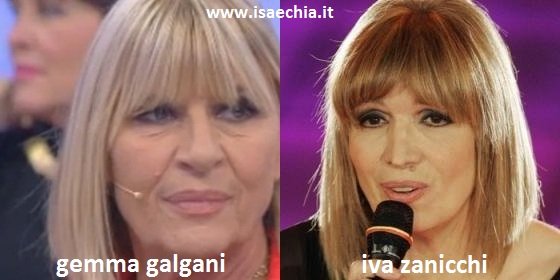 Somiglianza tra Gemma Galgani e Iva Zanicchi