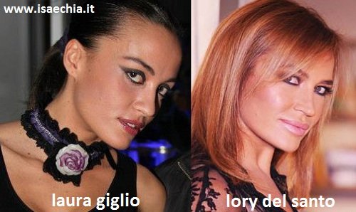 Somiglianza tra Laura Giglio e Lory Del Santo