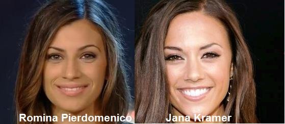 Somiglianza tra Romina Pierdomenico e Jana Kramer
