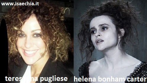 Somiglianza tra Teresanna Pugliese ed Helena Bonham Carter preview