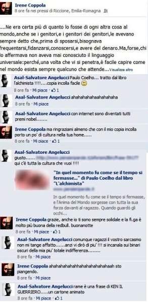Salvatore Angelucci ed Irene Coppola: alcuni dialoghi su Facebook. Che per Sasi sia la volta buona? preview