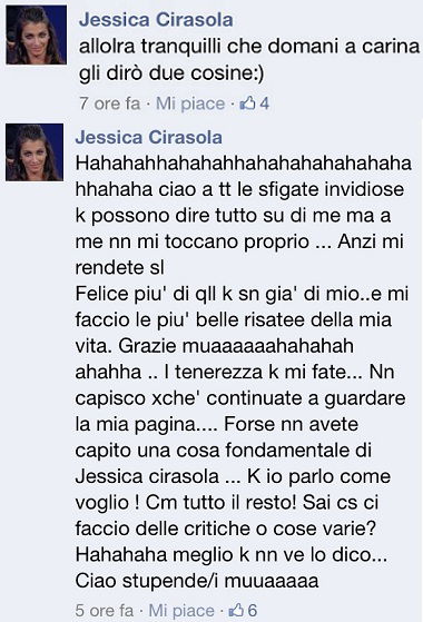 Jessica Cirasola su Facebook: ‘Tranquilli che a Karina Cascella ne ho da dire..’ preview