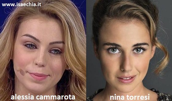 Somiglianza tra Alessia Cammarota e Nina Torresi
