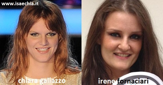 Somiglianza tra Chiara Galiazzo e Irene Fornaciari