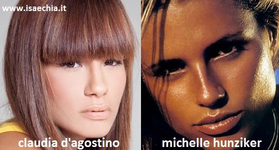 Somiglianza tra Claudia D’Agostino e Michelle Hunziker