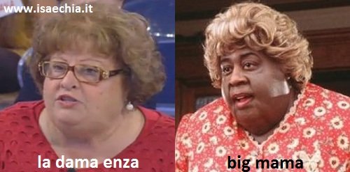 Somiglianza tra la dama Enza e Big Mama
