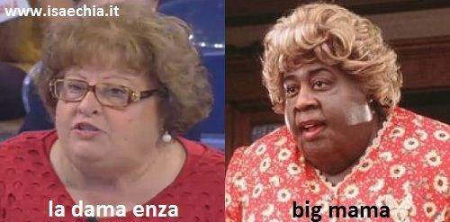 Somiglianza tra la dama Enza e Big Mama preview