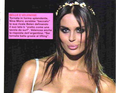 Nina Moric e Belén Rodriguez: sfida all’ultimo botox preview