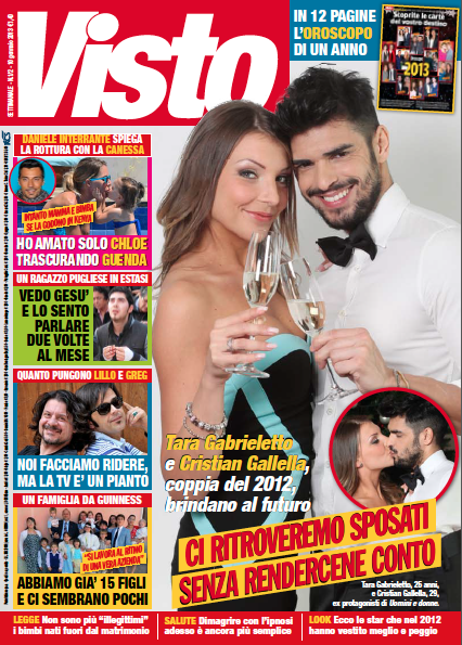 Cristian Gallella e Tara Gabrieletto in copertina su ‘Visto’: sono loro la ‘Coppia dell’anno’ per il 2012 preview