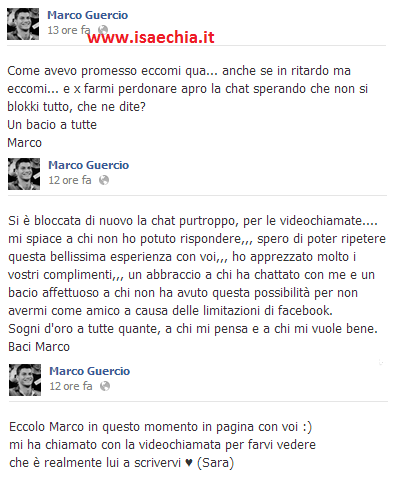 Marco Guercio: foto con i fans. E su Facebook scrive.. article-post