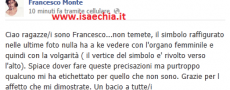 Francesco Monte su Facebook: ‘Il simbolo che faccio nelle foto non è nulla di volgare!’. E fa un videosaluto ai fans..