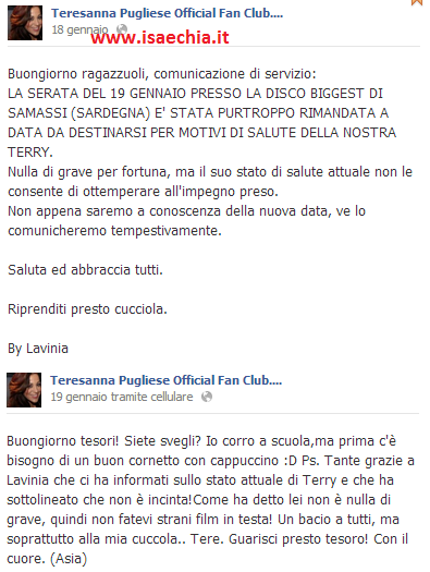 Piccoli problemi di salute per Teresanna Pugliese. E i fan criticano Francesco Monte che non ha disdetto le serate per correre da lei.. article-post
