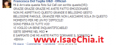 Francesca Del Taglia riceve un regalo dal suo fanclub: foto