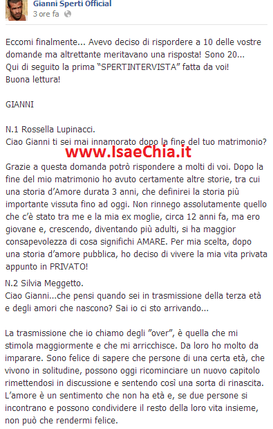 Gianni Sperti risponde alle domande dei fan: “Con Karina Cascella c’è una splendida amicizia, in futuro chissà. Gay? Se lo fossi sarebbero fatti miei!” preview