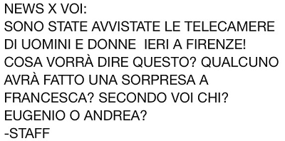 Le telecamere di ‘Uomini e Donne’ avvistate a Firenze? article-post