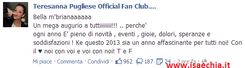 Teresanna Pugliese a pranzo con amici: foto. E su Facebook scrive.. preview