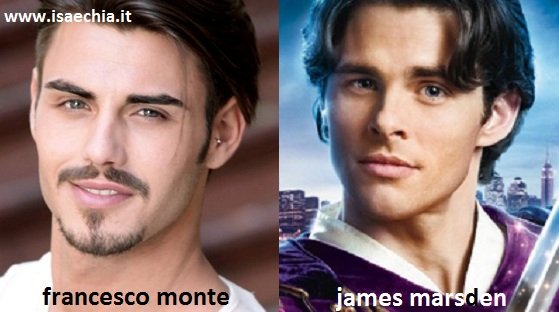 Somiglianza tra Francesco Monte e James Marsden