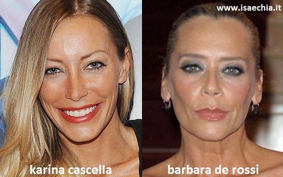 Somiglianza tra Karina Cascella e Barbara De Rossi