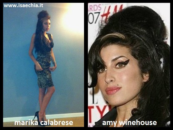 Somiglianza tra Marika Calabrese e Amy Winehouse