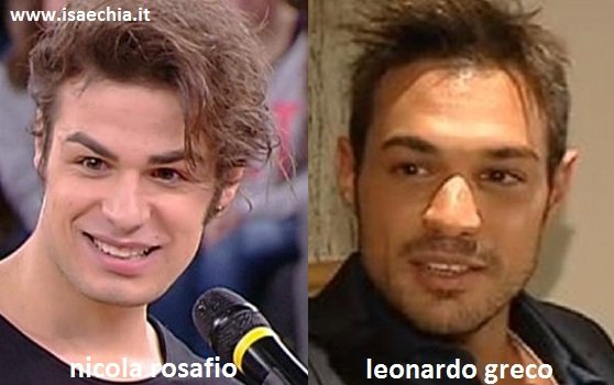 Somiglianza tra Nicola Rosafio e Leonardo Greco