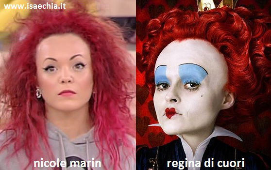Somiglianza tra Nicole Marin e la Regina di Cuori di ‘Alice in Wonderland’ preview