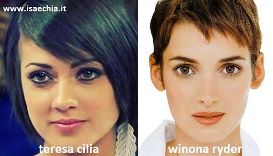 Somiglianza tra Teresa Cilia e Winona Ryder preview