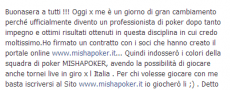 Leonardo Greco su Facebook annuncia: “Per me è tempo di cambiamenti: diventerò un professionista di poker” (come la neo fidanzata…)