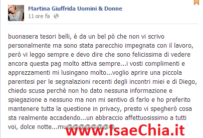 Martina Giuffrida su Facebook: “La relazione tra me e Diego Ciaramella? Presto vi spiegherò cosa sta accadendo realmente…” preview