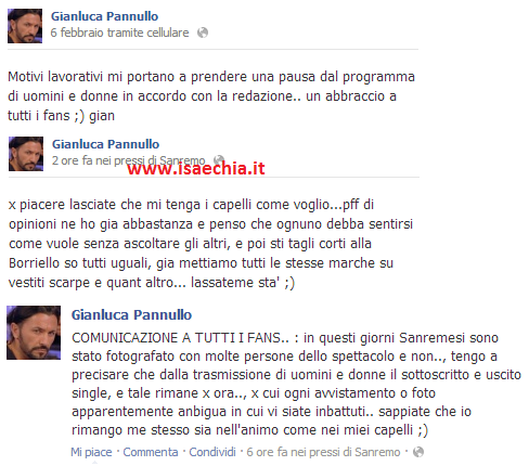 Gianluca Pannullo: foto. E su Facebook scrive.. article-post
