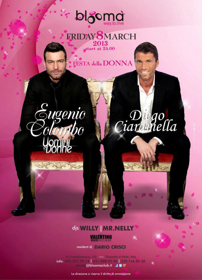 Eugenio Colombo e Diego Ciaramella faranno una serata insieme l’8 Marzo: la locandina preview