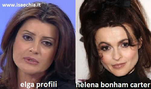 Somiglianza tra Elga Profili e Helena Bonham Carter preview
