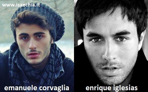 Somiglianza tra Emanuele Corvaglia ed Enrique Iglesias
