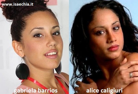 Somiglianza tra Gabriela Barrios e Alice Caligiuri