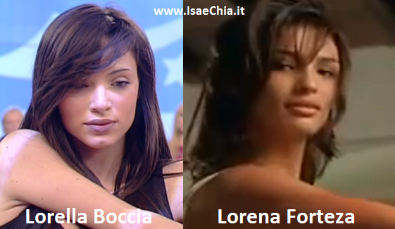 Somiglianza tra Lorella Boccia e Lorena Forteza