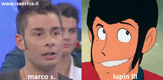 Somiglianza tra Marco Spagna del Trono under e Lupin III preview