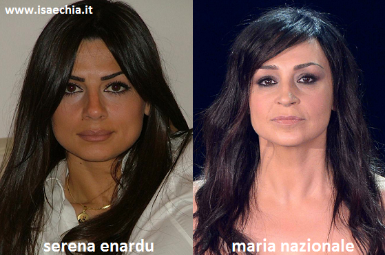 Somiglianza tra Serena Enardu e Maria Nazionale