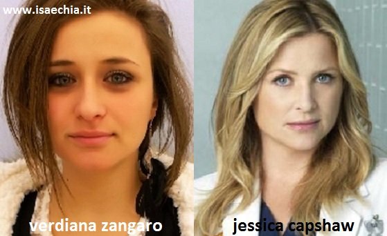 Somiglianza tra Verdiana Zangaro e Jessica Capshaw