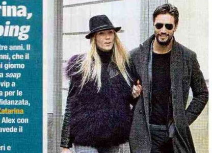 Alex Belli e Katarina Raniakova, baci e shopping preview