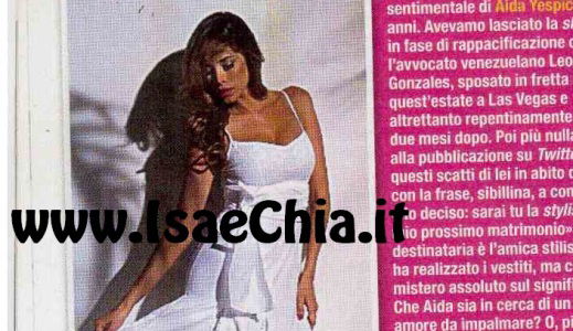 Aida Yespica si (ri)sposa in bianco preview