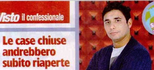 Il Confessionale di Ferdi Berisa: “Le case chiuse andrebbero subito riaperte!” preview