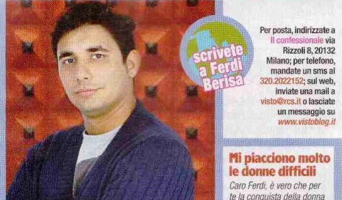 Il Confessionale di Ferdi Berisa: “Mi piacciono molto le donne difficili” article-post