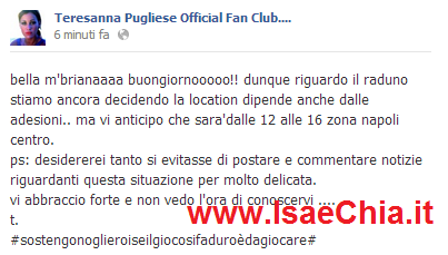 Teresanna Pugliese pochi minuti fa su Facebook: “Desidererei tanto si evitasse di postare e commentare notizie riguardanti la situazione molto delicata con Francesco Monte” preview