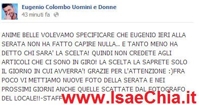 Eugenio Colombo: prima serata per il tronista (foto) preview