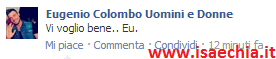Eugenio Colombo: nuova foto. E su Facebook scrive.. preview