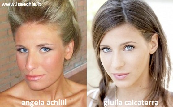 Somiglianza tra Angela Achilli e Giulia Calcaterra