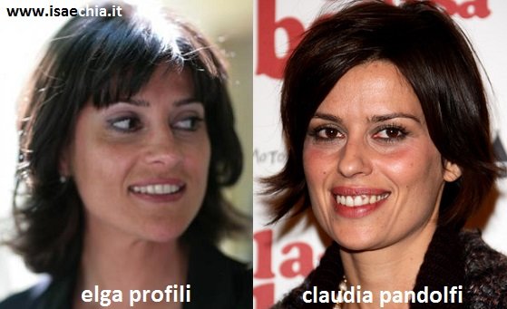 Somiglianza tra Elga Profili e Claudia Pandolfi