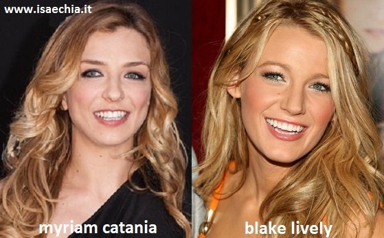 Somiglianza tra Myriam Catania e Blake Lively